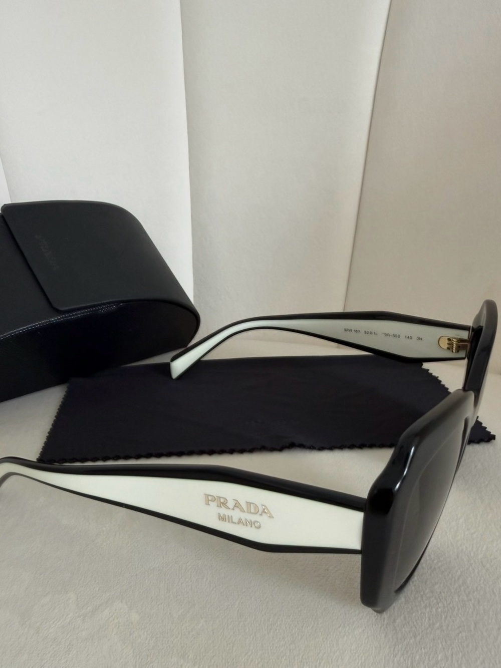 Prada Two-Tone Black and White Women's Sunglasses